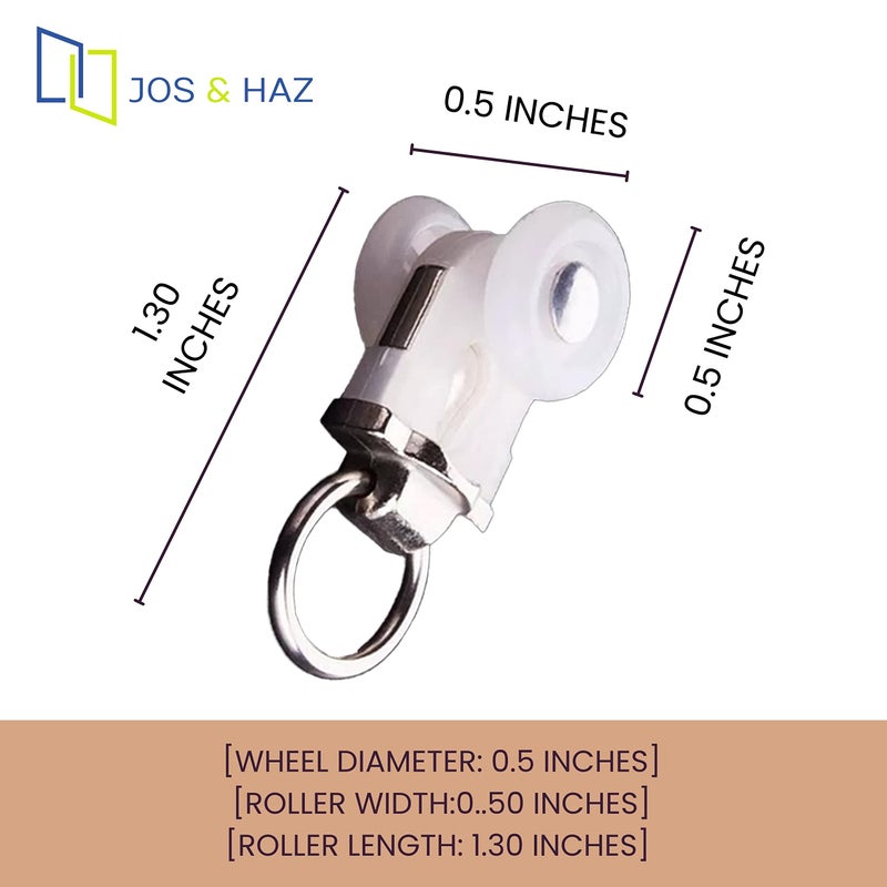 Jos & Haz MF016W-Curtain Track Accessories (10 Pack Runners) - Image 5